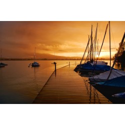 Regnerischer Sonnenuntergang