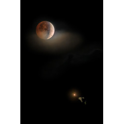 Blutmond über dem Stockhorn