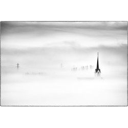 Protruding from the fog
